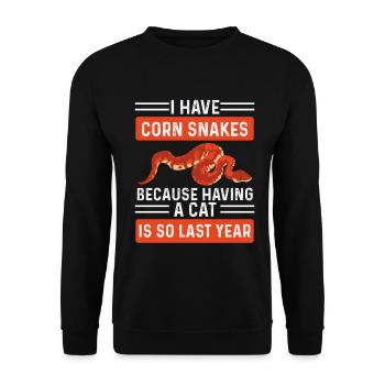 Corn Snake Lover Hide Terrarium Gear Serpents de maïs - Sweat-shirt Unisexe - noir - Devant - Alina (178cm) & Michal (187cm)