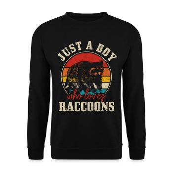 Cadeau drôle de raton laveur - Sweat-shirt Unisexe - noir - Devant - Alina (178cm) & Michal (187cm)