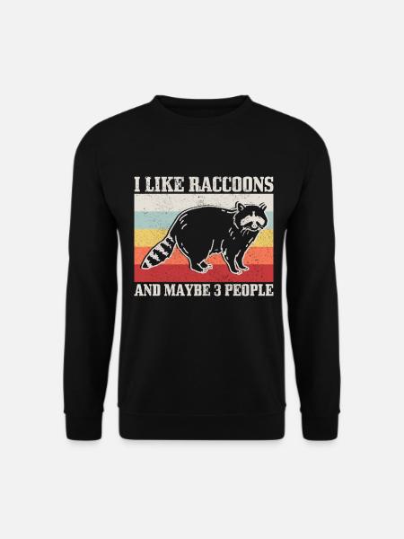Raccoon Funny Gift - Unisex Sweatshirt - black