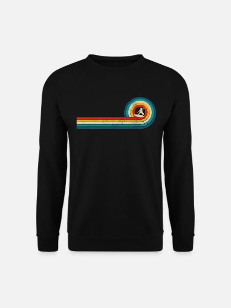Surfen Vintage Surfer Geschenk - Unisex Pullover - Schwarz