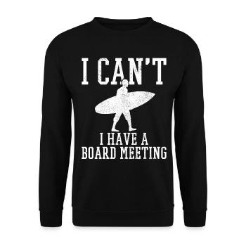 Surfer Vintage Surf Geschenk - Unisex Pullover - Schwarz - Vorne - Alina (178cm) & Michal (187cm)