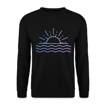Surfing Vintage Surfer Gift - Unisex Sweatshirt - black - Front - Alina (178cm) & Michal (187cm)