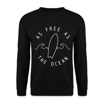 Surfing Vintage Surfer Gift - Unisex Sweatshirt - black - Front - Alina (178cm) & Michal (187cm)