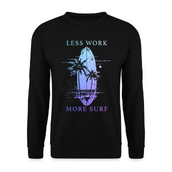 Surfen Vintage Surfer Geschenk - Unisex Pullover - Schwarz - Vorne - Alina (178cm) & Michal (187cm)
