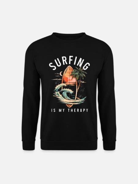 Surfen Surfer Geschenk - Unisex Pullover - Schwarz