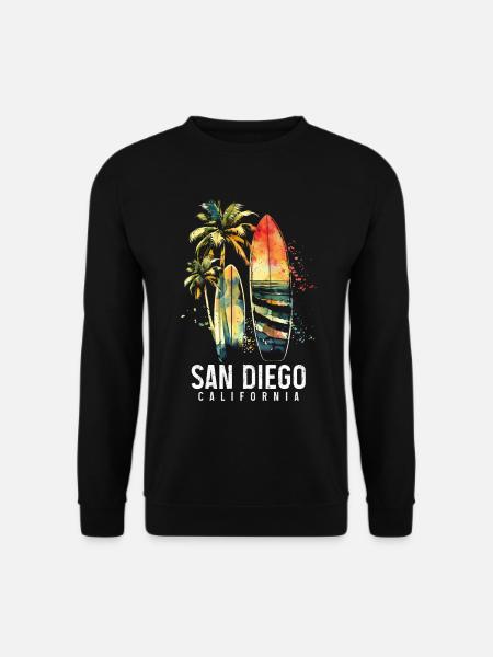 San Diego Kalifornien Surfen Surfer - Unisex Pullover - Schwarz