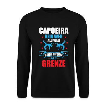 Capoeira: Keine Grenzen und Wege - Unisex Pullover - Schwarz - Vorne - Alina (178cm) & Michal (187cm)