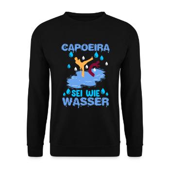 Capoeira ist wie die Gestalt des Wassers - Unisex Pullover - Schwarz - Vorne - Alina (178cm) & Michal (187cm)