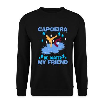 Capoeira ist wie die Gestalt des Wassers - Unisex Pullover - Schwarz - Vorne - Alina (178cm) & Michal (187cm)