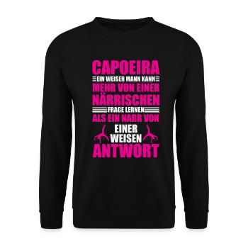 Capoeira and wise answers - Unisex Sweatshirt - black - Front - Alina (178cm) & Michal (187cm)