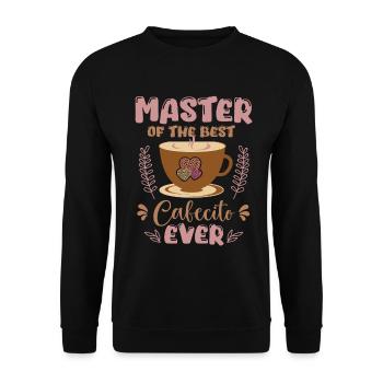 Cafecito Lover Drinking Cafecito Mix Cuban Coffee - Unisex Sweatshirt - black - Front - Alina (178cm) & Michal (187cm)