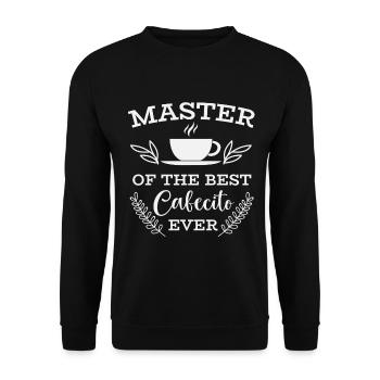 Cafecito Lover Drinking Cafecito Mix Cuban Coffee - Unisex Sweatshirt - black - Front - Alina (178cm) & Michal (187cm)