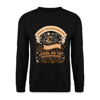 Cafecito Lover Drinking Cafecito Mix Cuban Coffee - Unisex Sweatshirt - black - Front - Alina (178cm) & Michal (187cm)