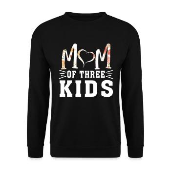 Mom Of 3 Boys Mother's Day Women Mom Of Three Boys - Unisex Pullover - Schwarz - Vorne - Alina (178cm) & Michal (187cm)