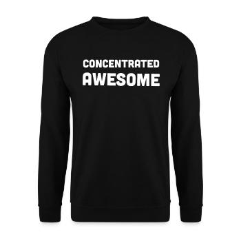 Lustig Konzentriert Genial Kleine Leute Humor - Unisex Pullover - Schwarz - Vorne - Alina (178cm) & Michal (187cm)