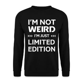 Pas bizarre Citation unique drôle en édition limitée - Sweat-shirt Unisexe - noir - Devant - Alina (178cm) & Michal (187cm)