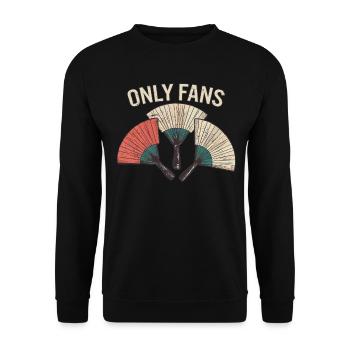 Drôle Fans Vintage Fan Humour Rétro Graphique - Sweat-shirt Unisexe - noir - Devant - Alina (178cm) & Michal (187cm)