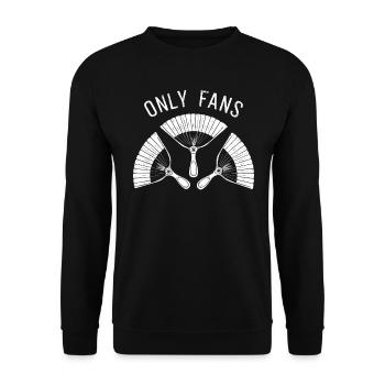 Funny Fans Vintage Fan Humor White Retro - Unisex Sweatshirt - black - Front - Alina (178cm) & Michal (187cm)