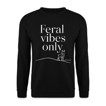 Vibrations sauvages Uniquement Faw, Nature sauvage, libre - Sweat-shirt Unisexe - noir - Devant - Alina (178cm) & Michal (187cm)