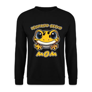 Leopardgecko Spruch Lustiges Leopardgecko Geschenk - Unisex Pullover - Schwarz - Vorne - Alina (178cm) & Michal (187cm)