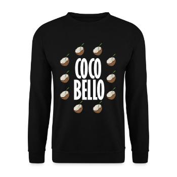 Italienisch, typisch, bello - Unisex Pullover - Schwarz - Vorne - Alina (178cm) & Michal (187cm)