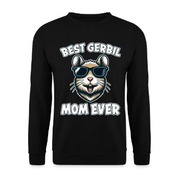 Gerbille disant Gerbille Maman Drôle Gerbille Cadeau - Sweat-shirt Unisexe - noir - Devant - Alina (178cm) & Michal (187cm)