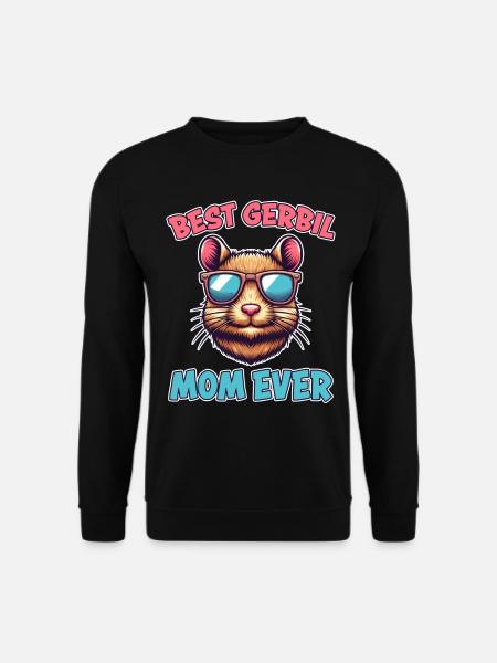 Gerbil Spruch Gerbil Mom Lustige Rennmaus Geschenk - Unisex Pullover - Schwarz