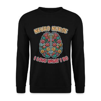 Neuro Nurse Nurse Neurology Gift - Unisex Sweatshirt - black - Front - Alina (178cm) & Michal (187cm)