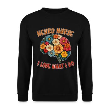 Neuro Nurse Nurse Neurology Gift - Unisex Sweatshirt - black - Front - Alina (178cm) & Michal (187cm)