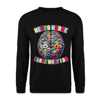 Neuro Nurse Nurse Neurology Gift - Unisex Sweatshirt - black - Front - Alina (178cm) & Michal (187cm)