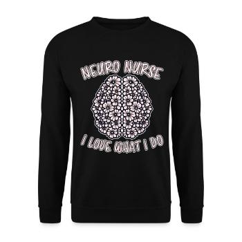 Neuro Nurse Nurse Neurology Gift - Unisex Sweatshirt - black - Front - Alina (178cm) & Michal (187cm)