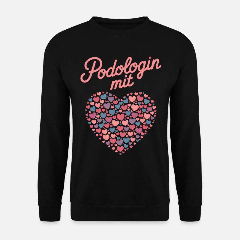 Podologin Mit Herz Fußpflege Podologin Geschenk - Unisex Pullover - Schwarz