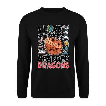 Dragon barbu étudiant en sciences Cadeau de dragon barbu - Sweat-shirt Unisexe - noir - Devant - Alina (178cm) & Michal (187cm)