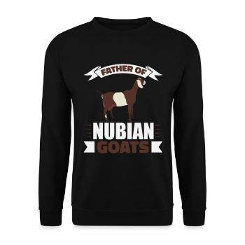 Proud Nubian Goat Dad - Unisex Sweatshirt - black - Front - Alina (178cm) & Michal (187cm)