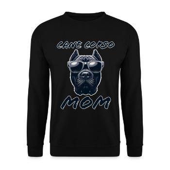 Cane Corso Italiano Mom Mom Cane Corso Gift - Unisex Sweatshirt - black - Front - Alina (178cm) & Michal (187cm)