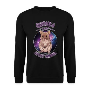 Quokka Disant Australie Drôle Quokka Cadeau - Sweat-shirt Unisexe - noir - Devant - Alina (178cm) & Michal (187cm)