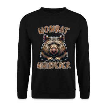 Wombat Saying Australia Funny Wombats Gift - Unisex Sweatshirt - black - Front - Alina (178cm) & Michal (187cm)