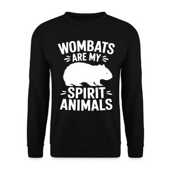 Wombat Disant Australie Drôle Wombats Cadeau - Sweat-shirt Unisexe - noir - Devant - Alina (178cm) & Michal (187cm)