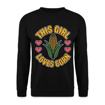 Maïs en épi disant maïs drôle maïs en épi cadeau - Sweat-shirt Unisexe - noir - Devant - Alina (178cm) & Michal (187cm)