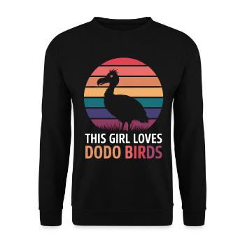 Dodo Dire Dodo Oiseau Fille Drôle Dodo Cadeau - Sweat-shirt Unisexe - noir - Devant - Alina (178cm) & Michal (187cm)
