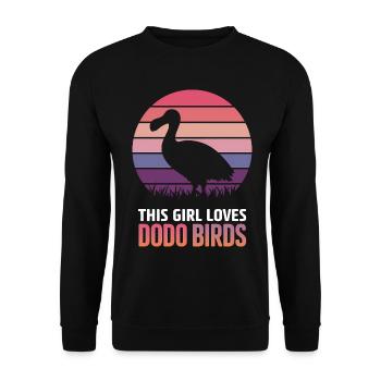 Dodo Dire Dodo Oiseau Fille Drôle Dodo Cadeau - Sweat-shirt Unisexe - noir - Devant - Alina (178cm) & Michal (187cm)