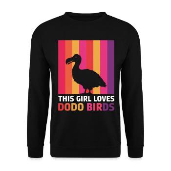 Dodo Dire Dodo Oiseau Fille Drôle Dodo Cadeau - Sweat-shirt Unisexe - noir - Devant - Alina (178cm) & Michal (187cm)