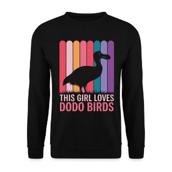 Dodo Dire Dodo Oiseau Fille Drôle Dodo Cadeau - Sweat-shirt Unisexe - noir - Devant - Alina (178cm) & Michal (187cm)