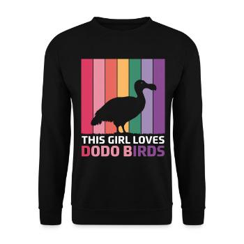 Dodo Dire Dodo Oiseau Fille Drôle Dodo Cadeau - Sweat-shirt Unisexe - noir - Devant - Alina (178cm) & Michal (187cm)