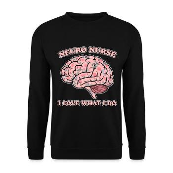Neuro Nurse Nurse Neurology Gift - Unisex Sweatshirt - black - Front - Alina (178cm) & Michal (187cm)