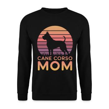 Cane Corso Italiano Mom Mom Cane Corso Gift - Unisex Sweatshirt - black - Front - Alina (178cm) & Michal (187cm)