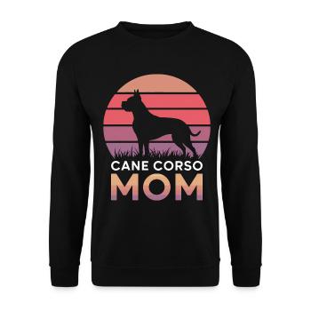 Cane Corso Italiano Mom Mom Cane Corso Gift - Unisex Sweatshirt - black - Front - Alina (178cm) & Michal (187cm)