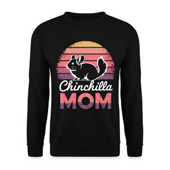 Chinchilla disant maman drôle Chinchilla cadeau - Sweat-shirt Unisexe - noir - Devant - Alina (178cm) & Michal (187cm)