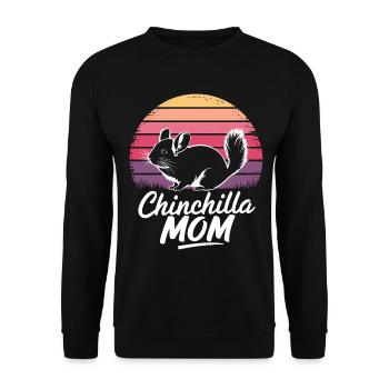Chinchilla disant maman drôle Chinchilla cadeau - Sweat-shirt Unisexe - noir - Devant - Alina (178cm) & Michal (187cm)