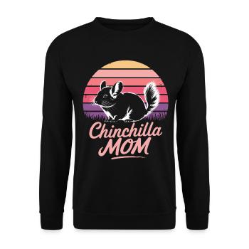 Chinchilla disant maman drôle Chinchilla cadeau - Sweat-shirt Unisexe - noir - Devant - Alina (178cm) & Michal (187cm)